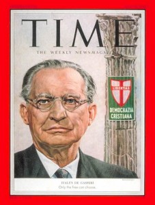 La copertina del Time, dedicata a De Gasperi